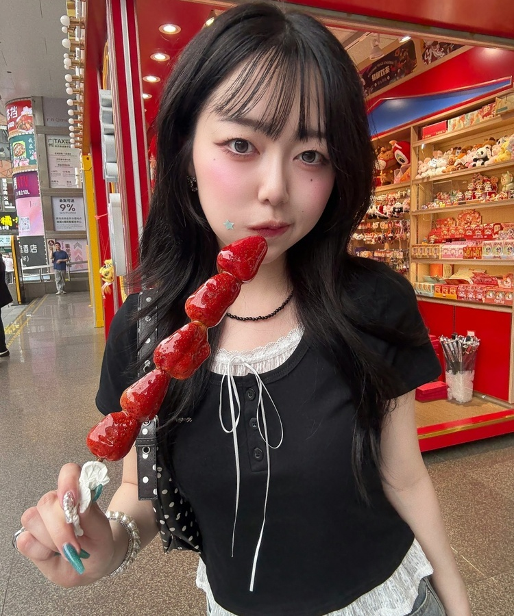 ドットショルダーバッグ BLACK