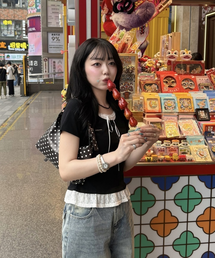 ドットショルダーバッグ BLACK