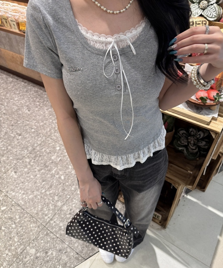 ドットショルダーバッグ BLACK