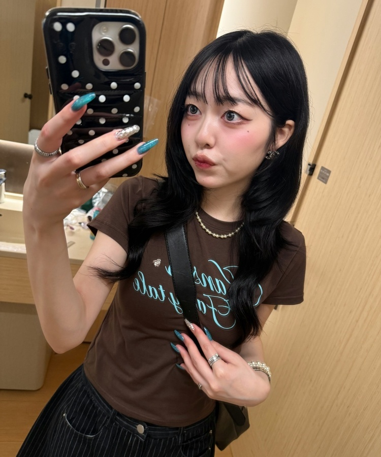 【❤️MADE】ペンダントスリムTシャツ BROWN