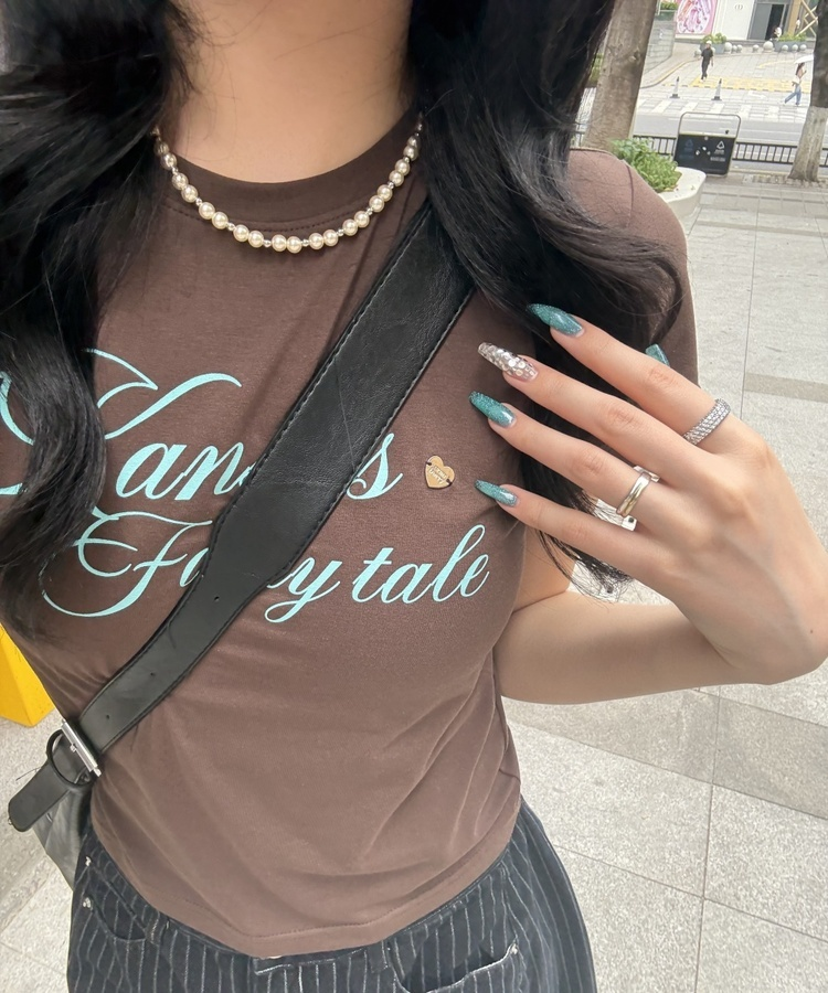 【❤️MADE】ペンダントスリムTシャツ BROWN