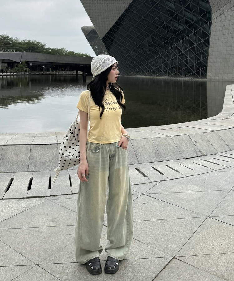 【❤️MADE】ペンダントスリムTシャツ YELLOW