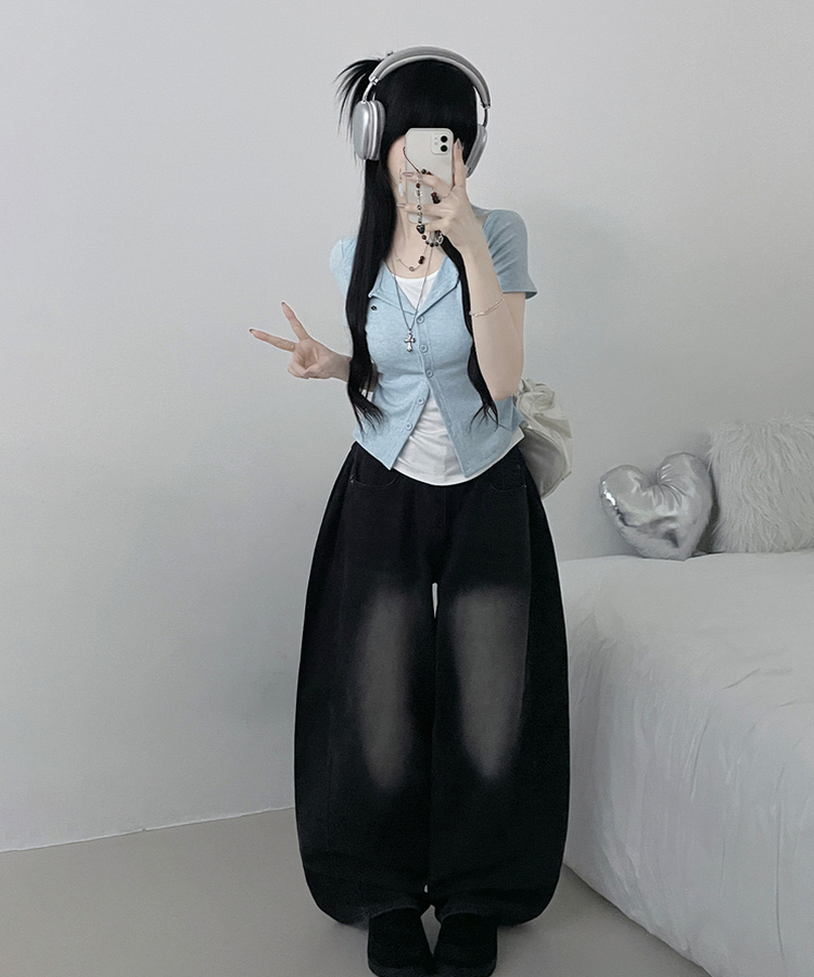 レイヤードシャーリング半袖Tシャツ(5color) SKY BLUE