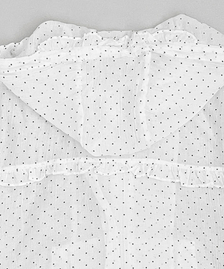 ドットレースシースルーフードウィンドブレーカー