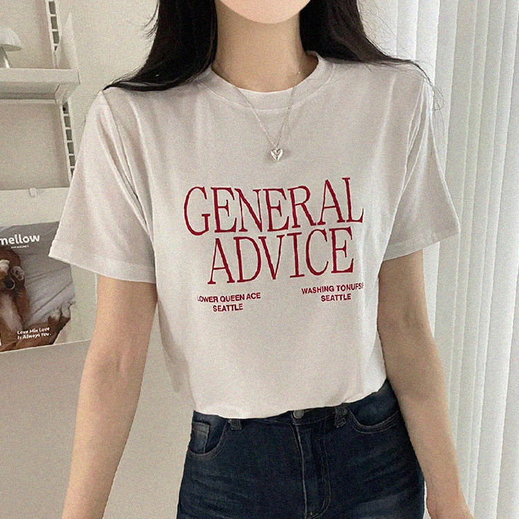 レタリングベーシック半袖Tシャツ WHITE