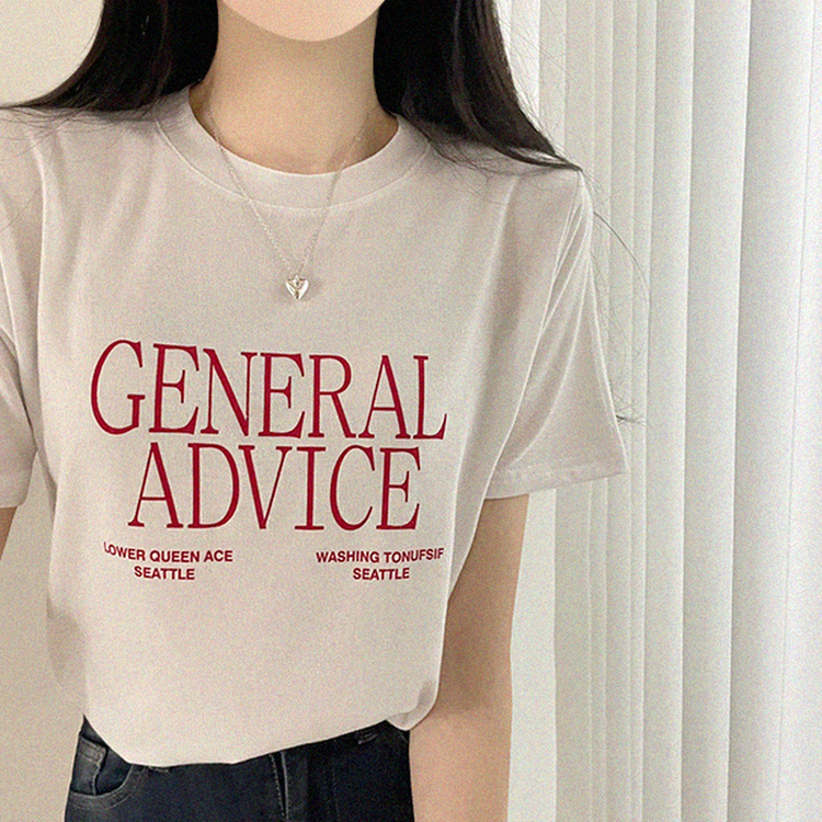 レタリングベーシック半袖Tシャツ WHITE