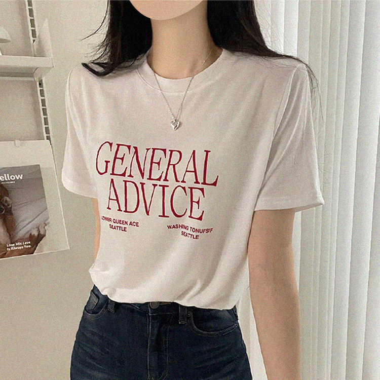 レタリングベーシック半袖Tシャツ WHITE