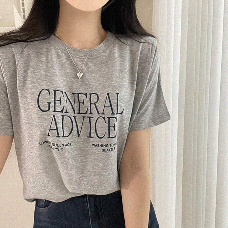 レタリングベーシック半袖Tシャツ MELANGE