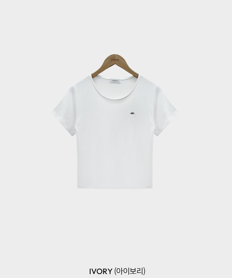 여름내내 교복 반팔티 보장온유MADE 도브 팬던트 라운드넥 스탠다드핏 베이직 반팔티