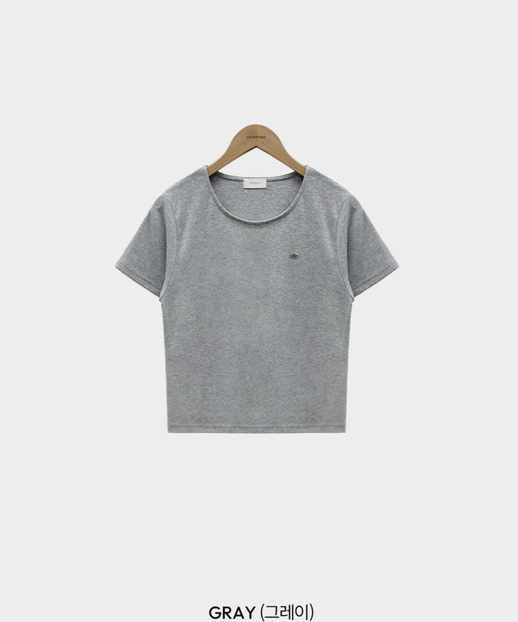 여름내내 교복 반팔티 보장온유MADE 도브 팬던트 라운드넥 스탠다드핏 베이직 반팔티