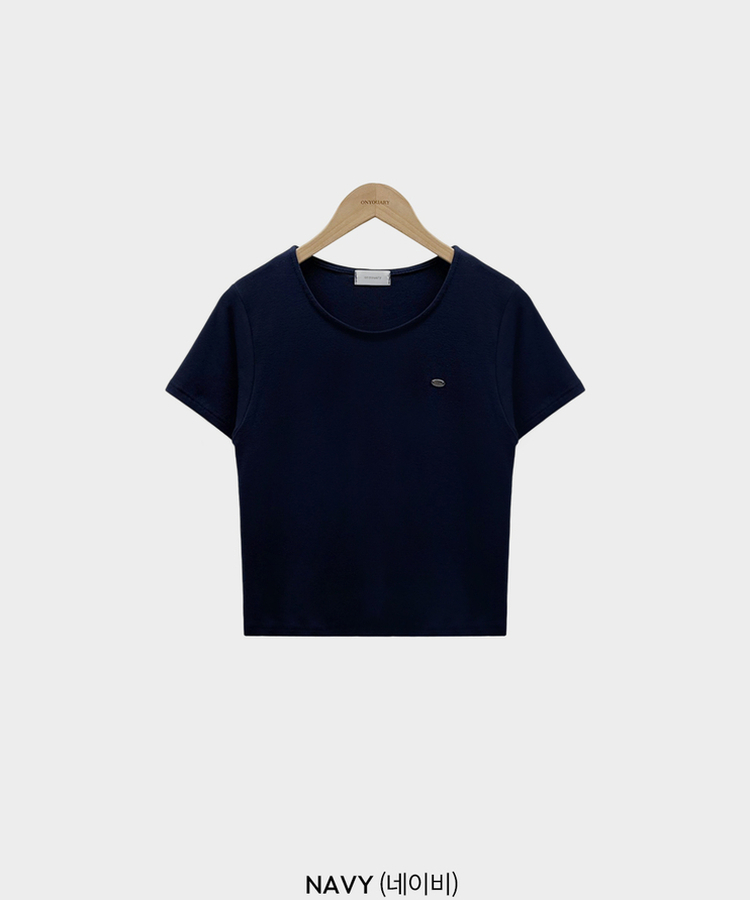 여름내내 교복 반팔티 보장온유MADE 도브 팬던트 라운드넥 스탠다드핏 베이직 반팔티