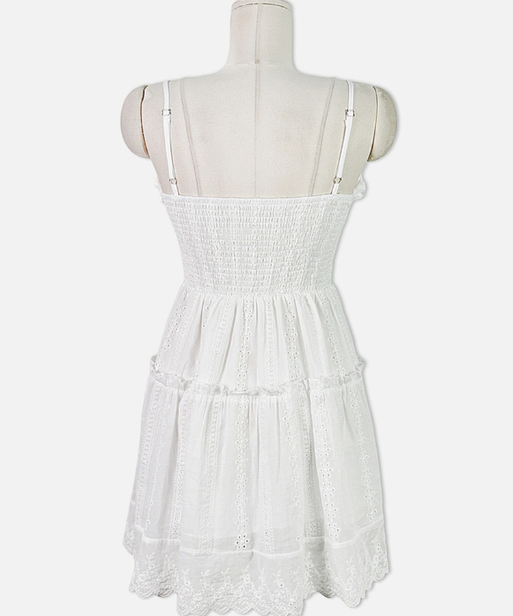 フリルパンチングキャミソールワンピース