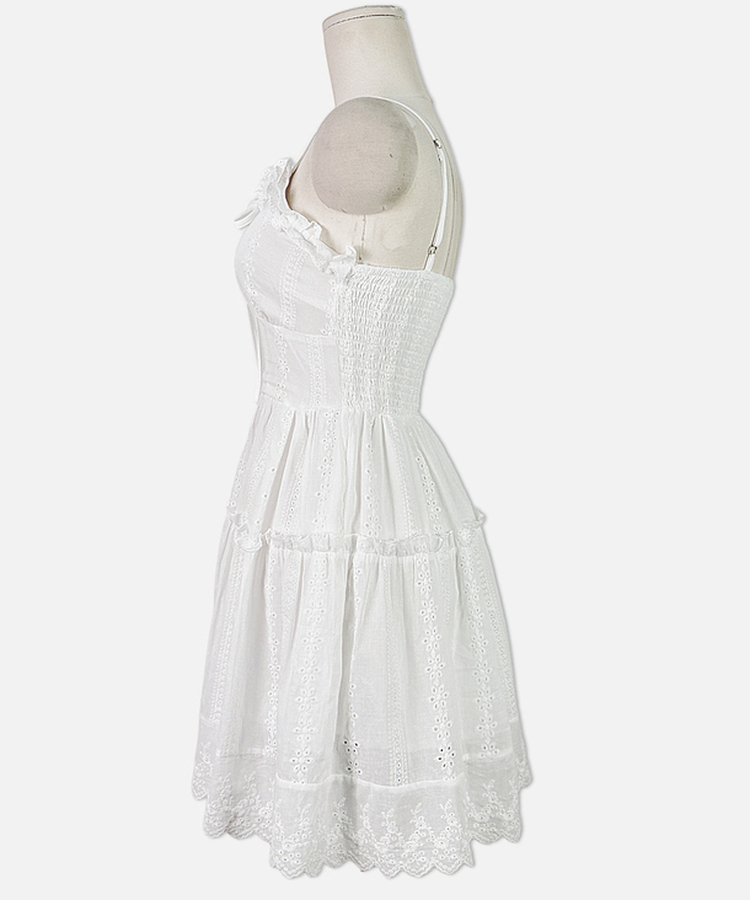 フリルパンチングキャミソールワンピース
