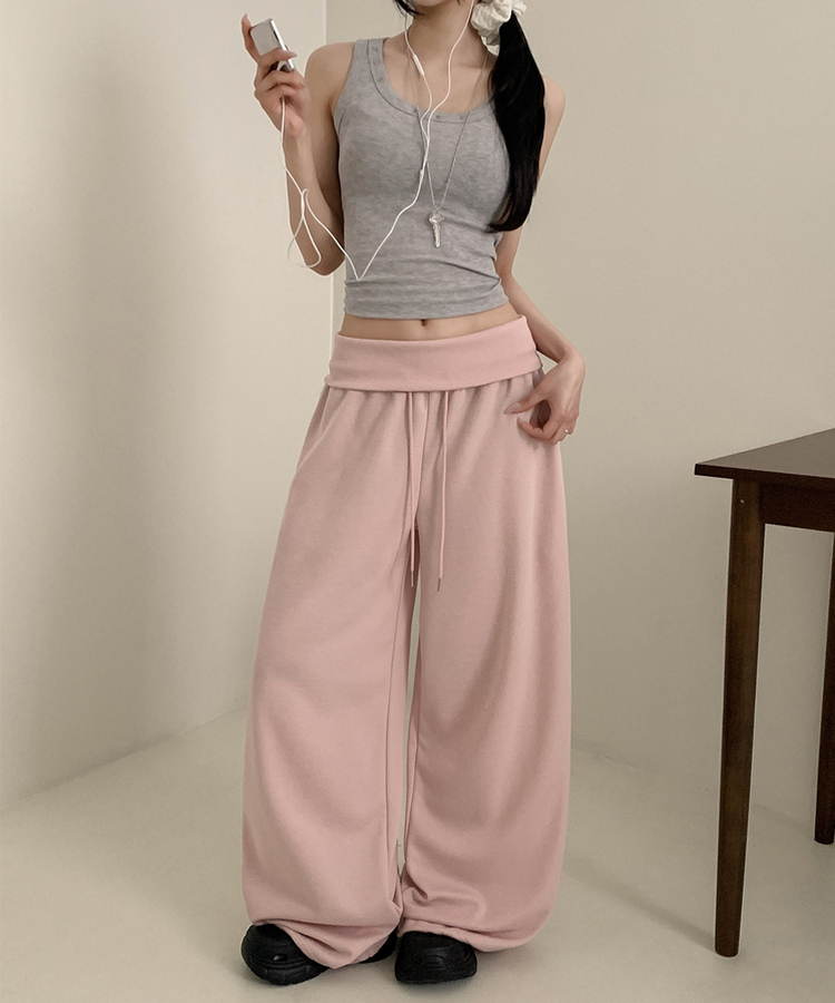 バンディングワイドトレーニングパンツ PINK