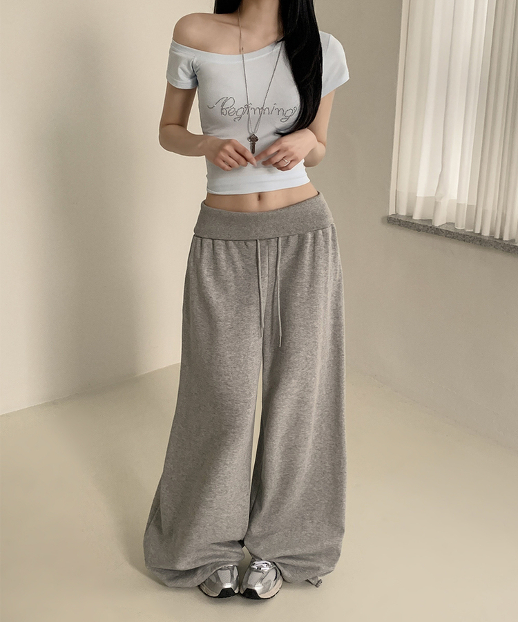 バンディングワイドトレーニングパンツ GREY