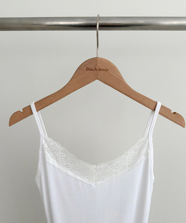 Vネックレースキャミソール(8color)