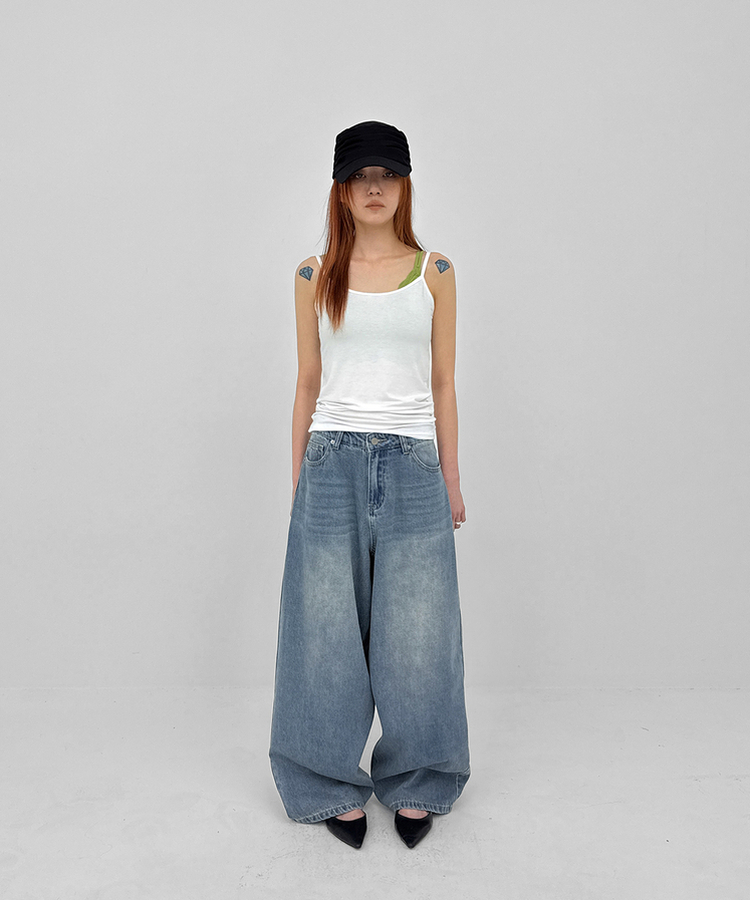 ベーシックキャミソール(10color) WHITE