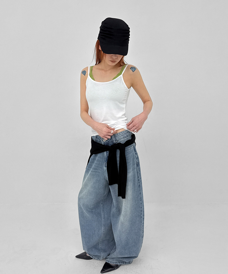 ベーシックキャミソール(10color) WHITE