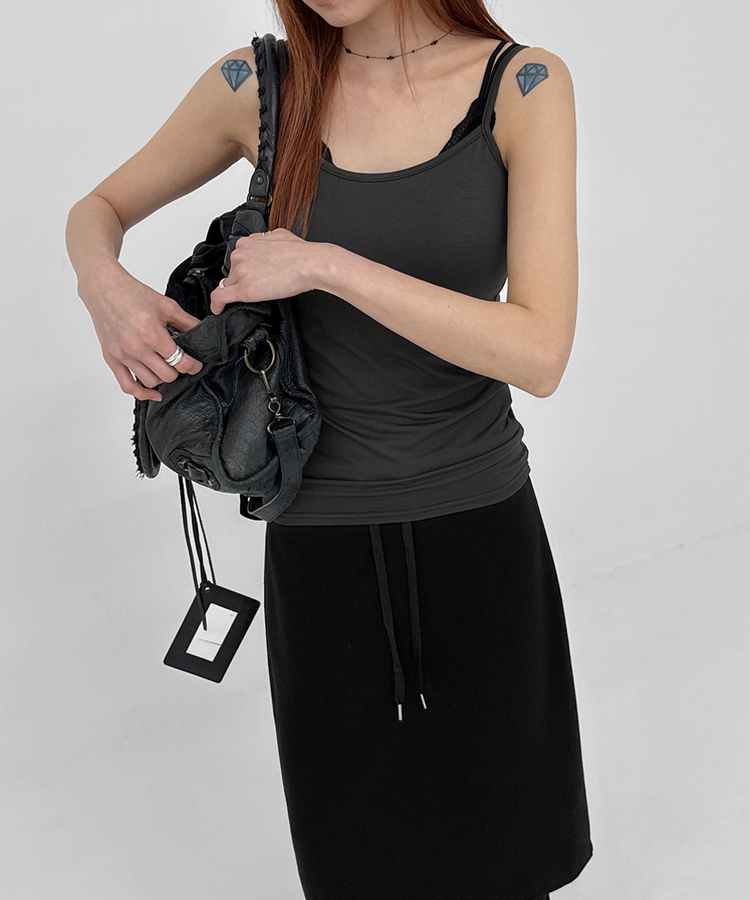 ベーシックキャミソール(10color) CHARCOAL