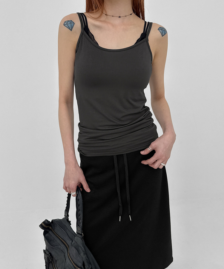 ベーシックキャミソール(10color) CHARCOAL