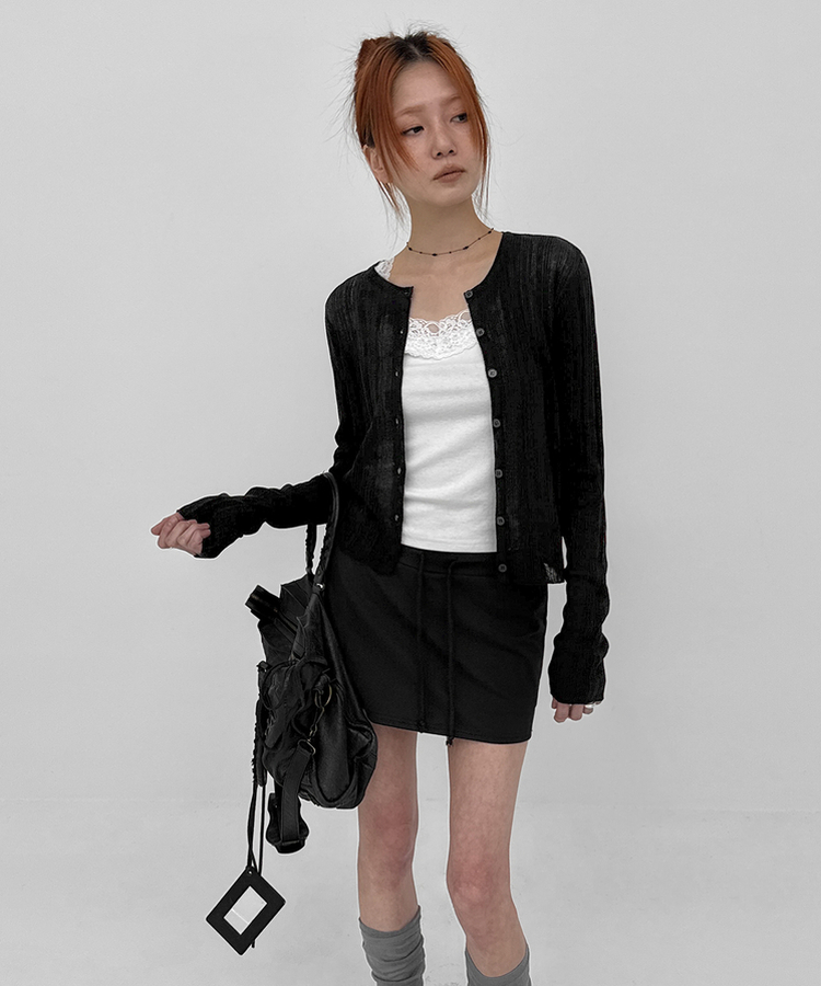 レーススリーブ半袖Tシャツ WHITE