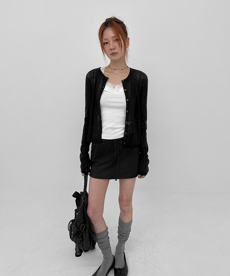 レーススリーブ半袖Tシャツ WHITE