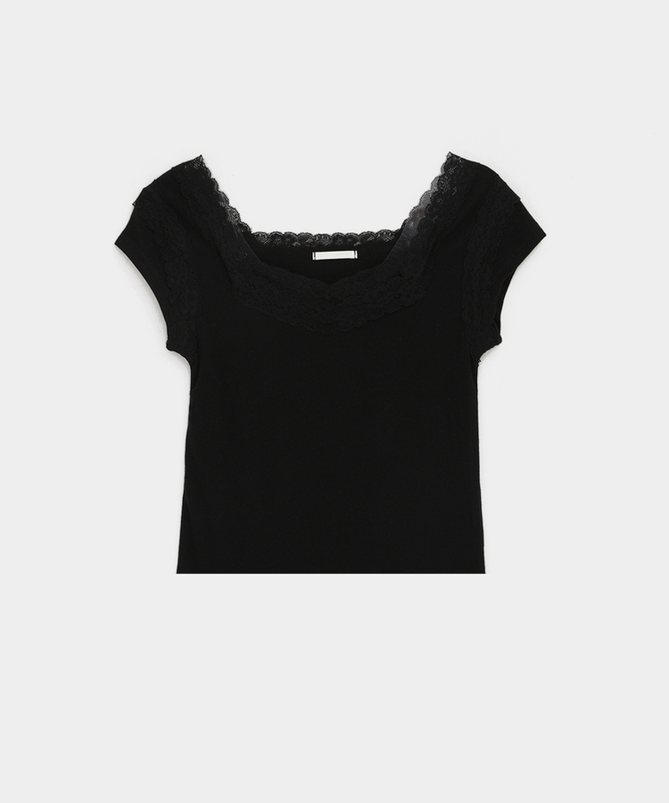 レーススリーブ半袖Tシャツ