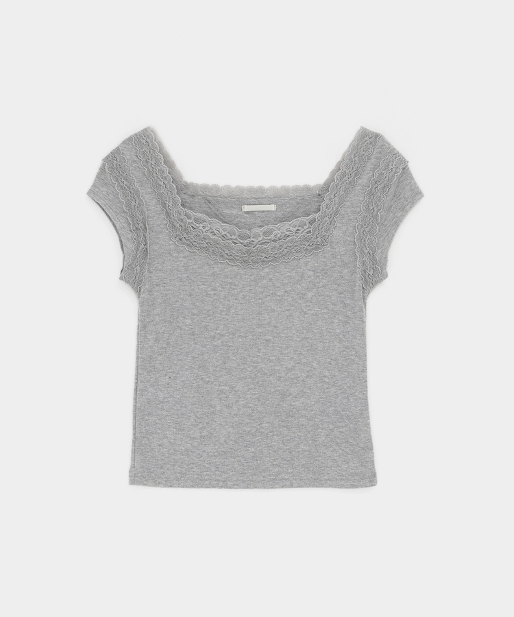レーススリーブ半袖Tシャツ