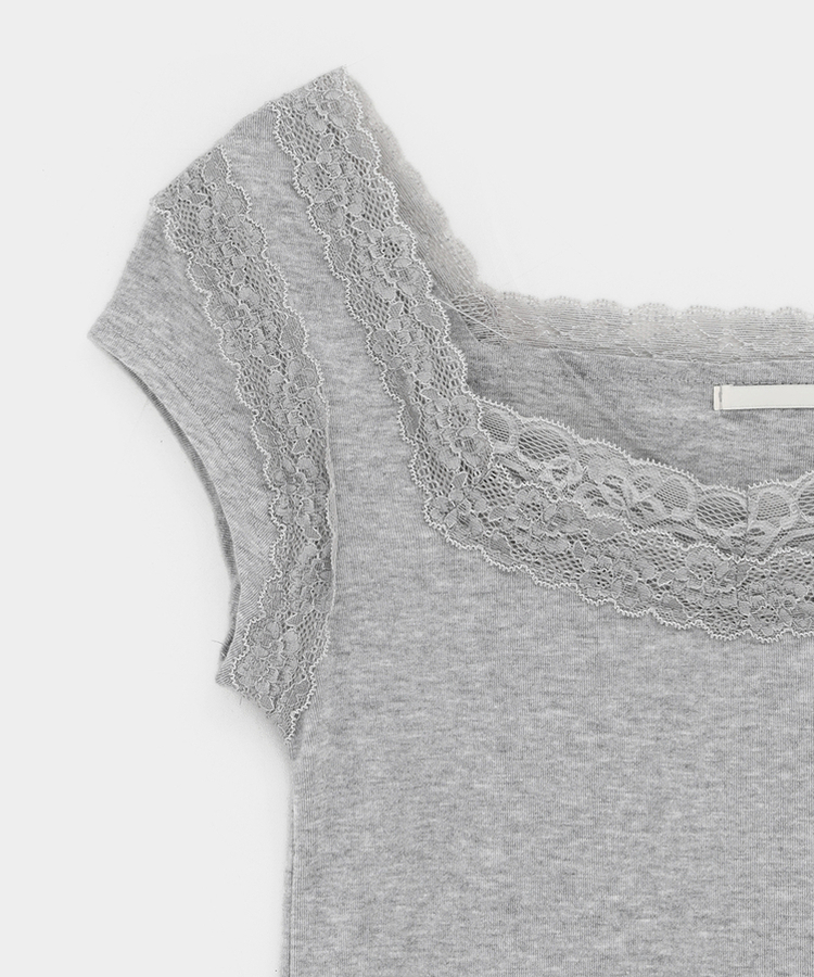 レーススリーブ半袖Tシャツ