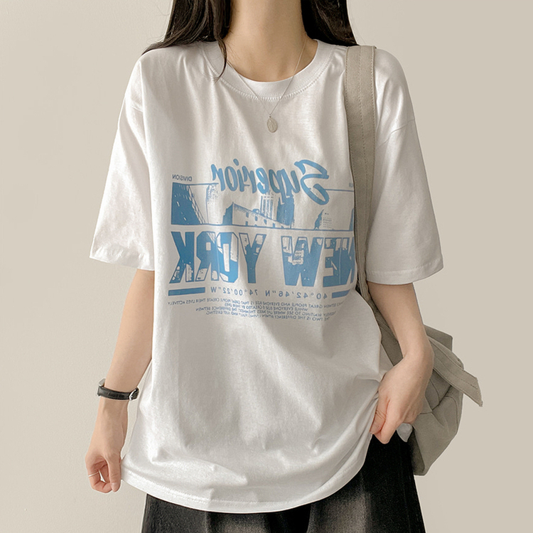 レタリングビック半袖Tシャツ IVORY