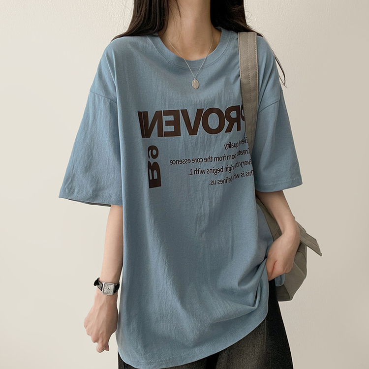 ボックス半袖Tシャツ SKY BLUE