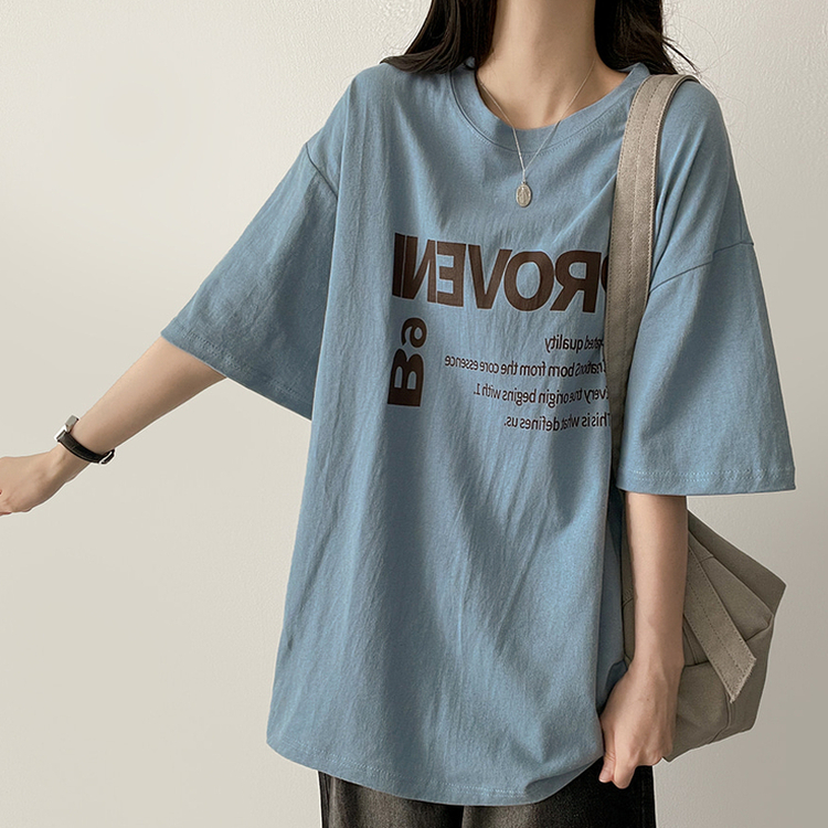 ボックス半袖Tシャツ SKY BLUE