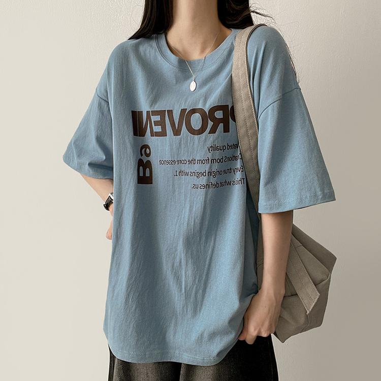 ボックス半袖Tシャツ SKY BLUE