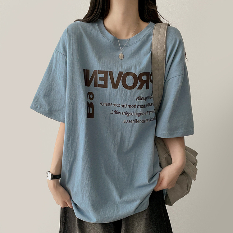 ボックス半袖Tシャツ SKY BLUE