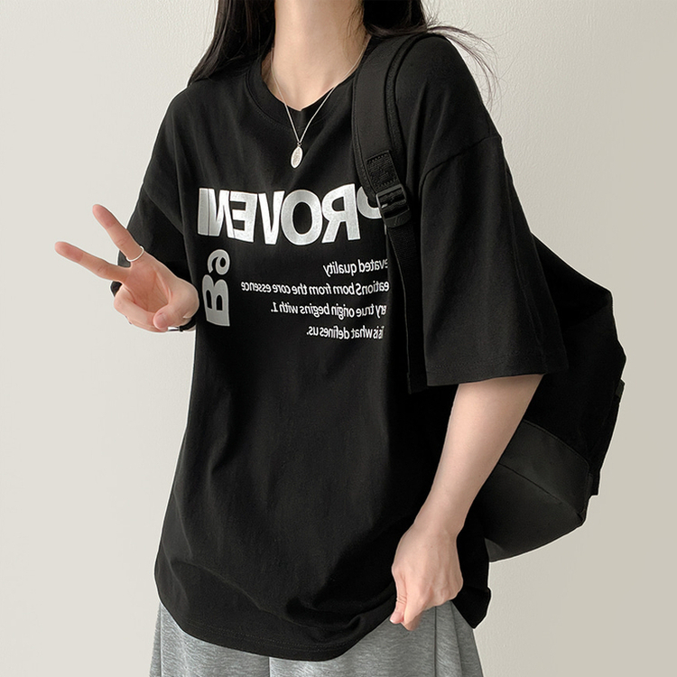 ボックス半袖Tシャツ BLACK