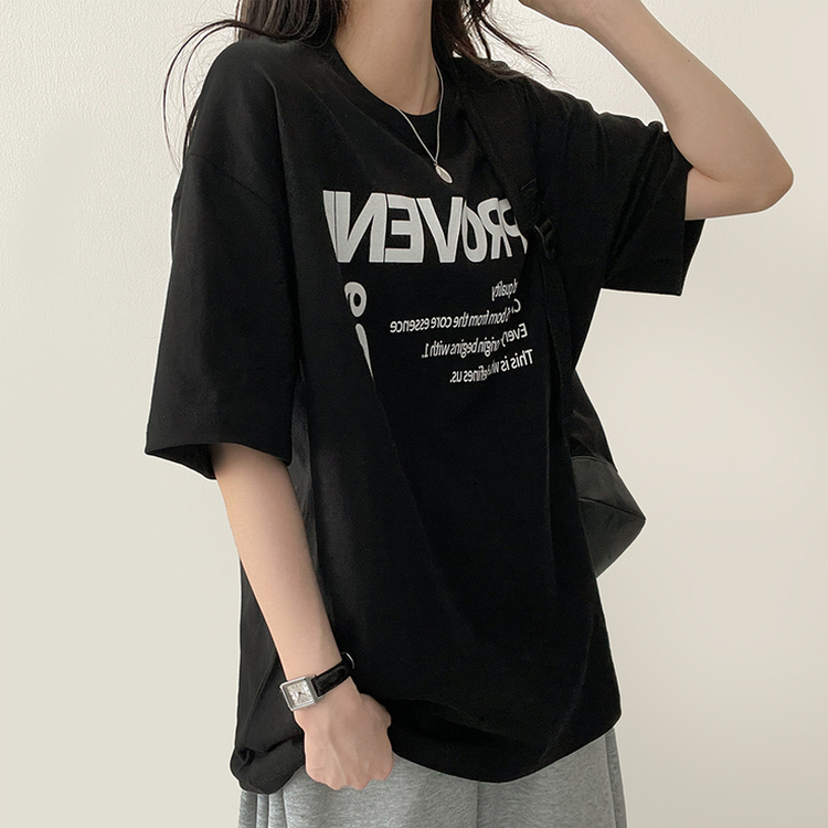 ボックス半袖Tシャツ BLACK