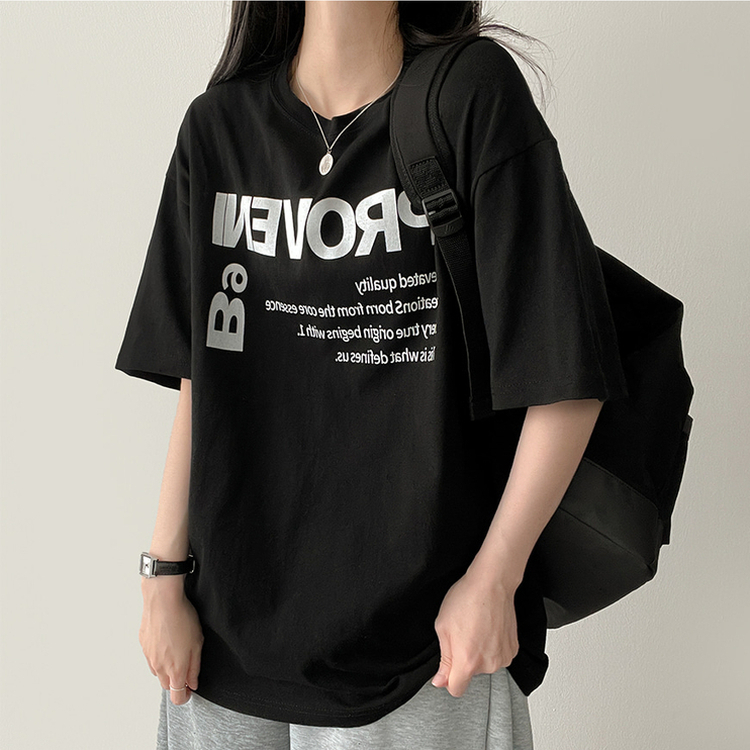 ボックス半袖Tシャツ BLACK