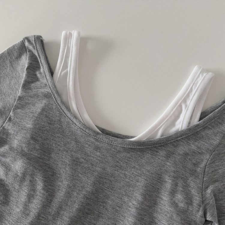 【SET】レイヤードオフショルトップス＋バンドロングスカート