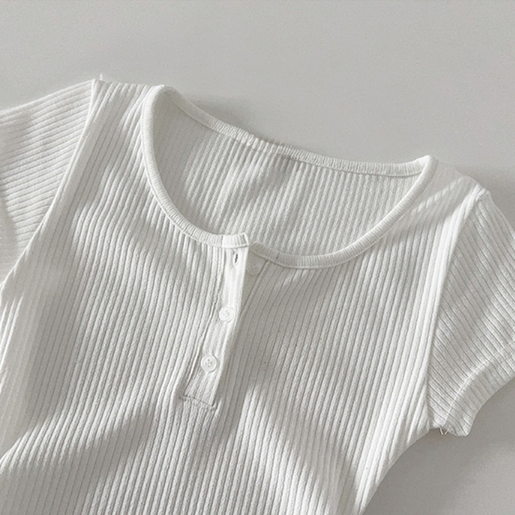 フレアスリムミニヘンリーネックワンピース