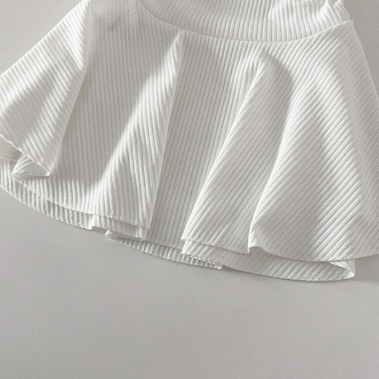 フレアスリムミニヘンリーネックワンピース