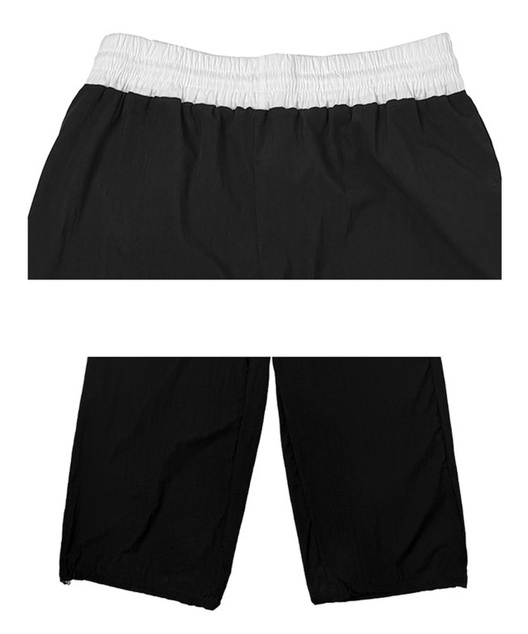 カジュアルバイカラーワイドパンツ