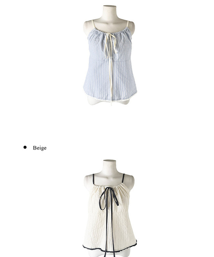 ストライプシャーリングキャミソール