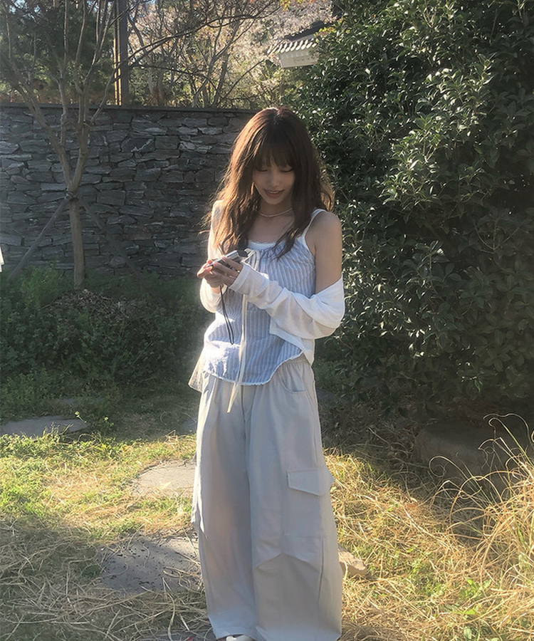 シースルーリブカーディガン IVORY