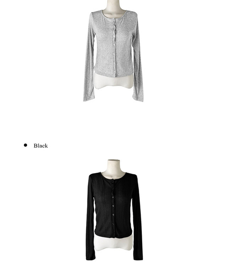 シースルーリブカーディガン