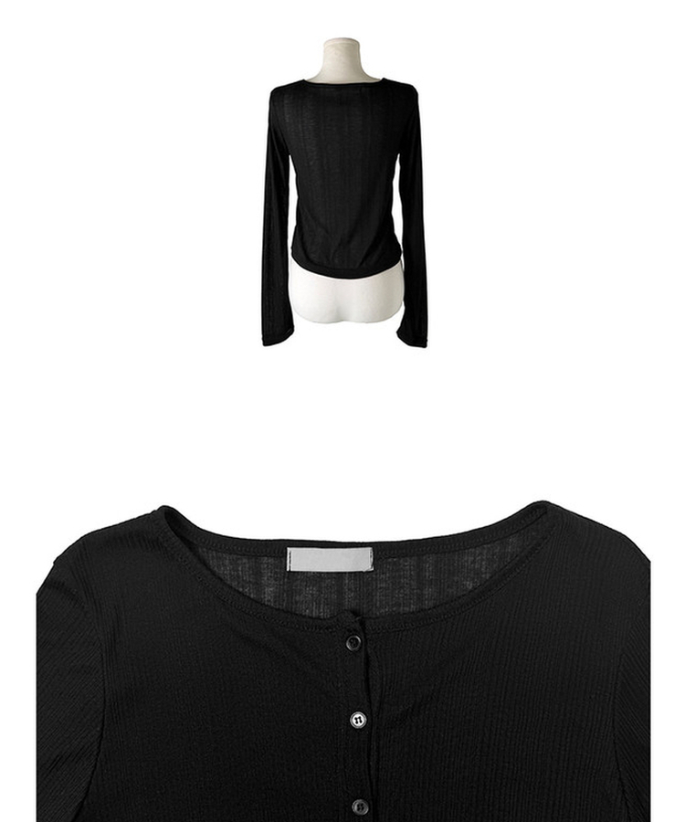 シースルーリブカーディガン