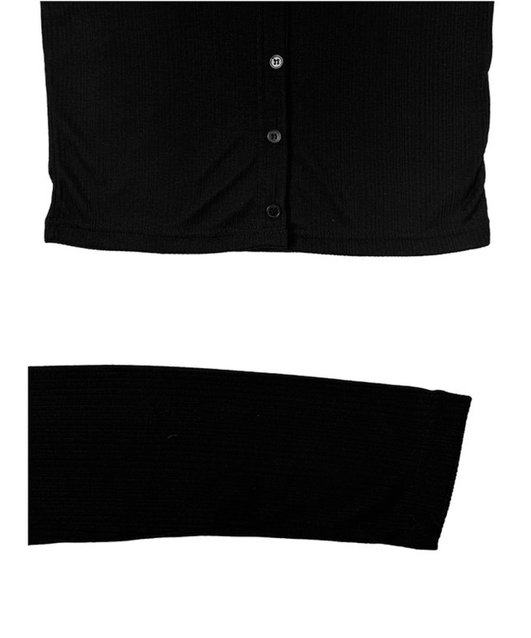 シースルーリブカーディガン