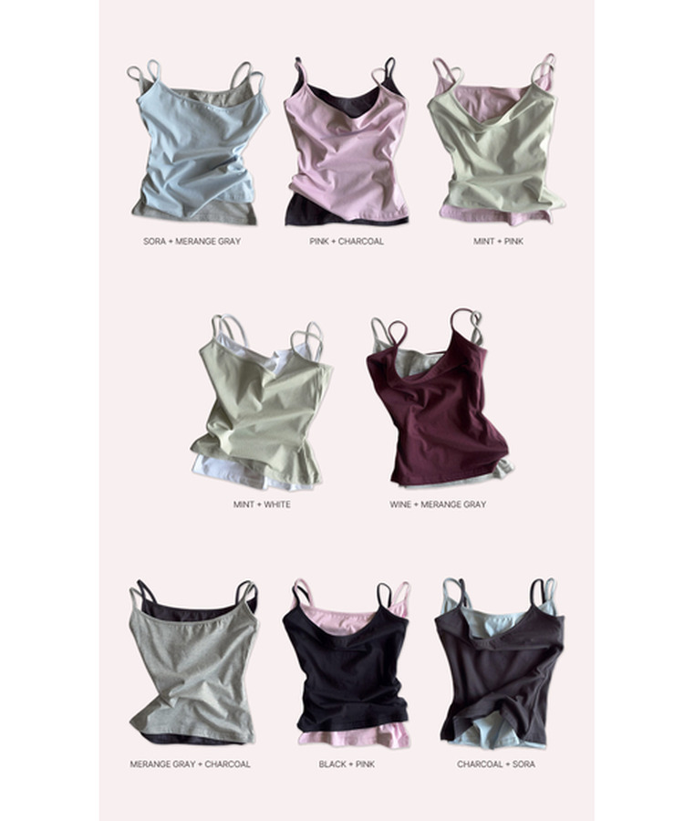 ベーシックストラップキャミソール(8color)