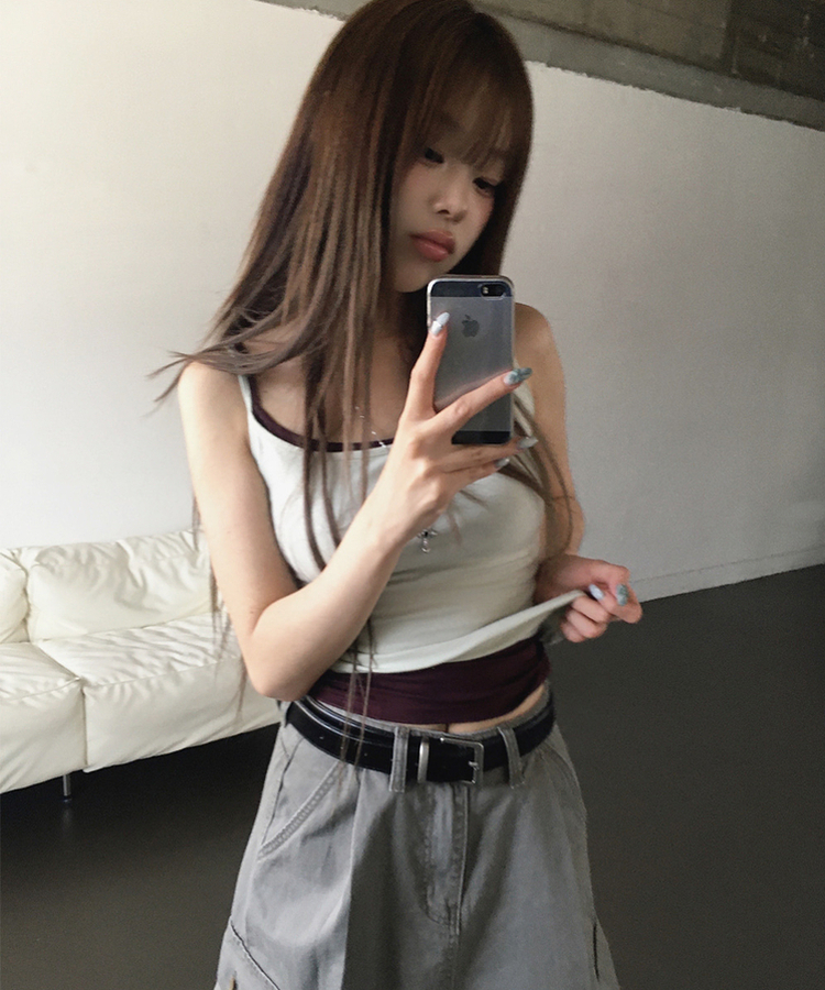 ベーシックストラップキャミソール(8color) WINE