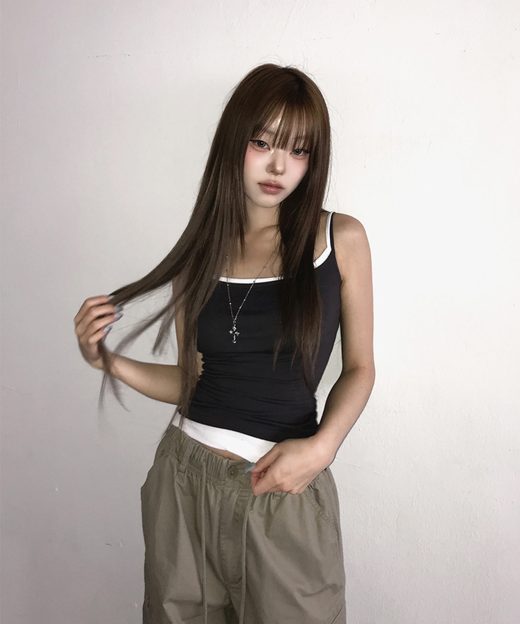 ベーシックストラップキャミソール(8color) CHARCOAL