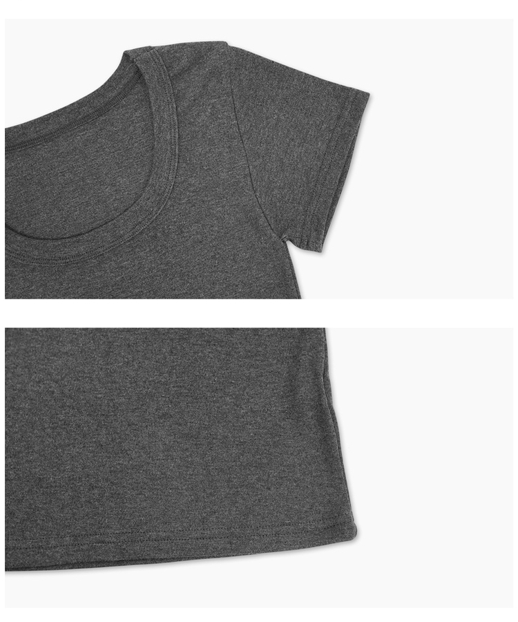 Uネックスリム半袖Tシャツ(6color)